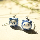 Babushka Cat Face Earrings
