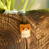 Porcelain Cat Necklace - Orange
