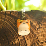 Porcelain Cat Necklace - Orange