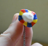 Porcelain Clown Cat Necklace