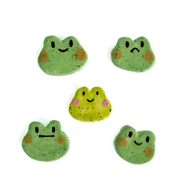 Ceramic Magnets - Froggy Faces (choose one)