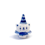 Mini Porcelain Figure - Blue Clown Cat