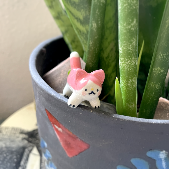 Mini Cat Figure - Pink