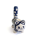 Ceramic Cat Pipe - Blue Spot (Seconds)