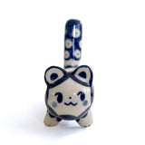 Ceramic Cat Pipe - Blue Spot (Seconds)