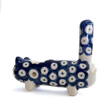 Ceramic Cat Pipe - Blue Spot (Seconds)