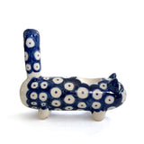 Ceramic Cat Pipe - Blue Spot (Seconds)