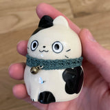 Ceramic Cat Figure - Cow Cat