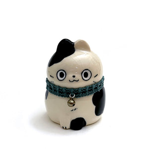 Ceramic Cat Figure - Cow Cat