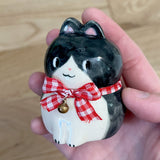 Ceramic Cat Figure - Tuxedo