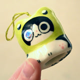 Frog Cat Ornament - Tuxedo Cat w/ Pearlescent Luster