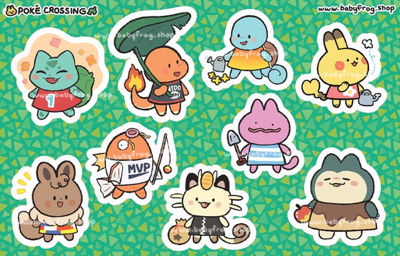 Poké Crossing Sticker Sheet