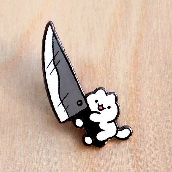 Knife Cat Pin