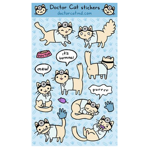 Doctor Cat Sticker Sheet
